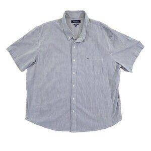 Vacation Wear Beach Wear Men Size XXL Striped Short Sleeve Button Up Crown & Ivy